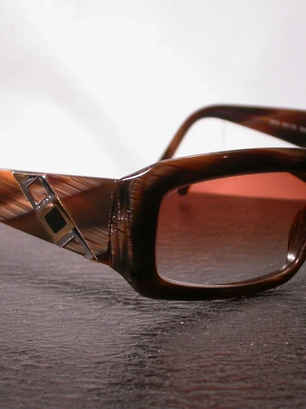 Authentic Bvlgari Horn Stripe Luxury Sunglasses Frames ONLY Italy